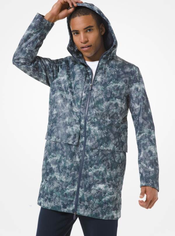 Panske Bundy Michael Kors KORS X TECH Camouflage Mesh Anorak Indigo - Oblecenie Michael Kors Slevy | MYDRE-2480